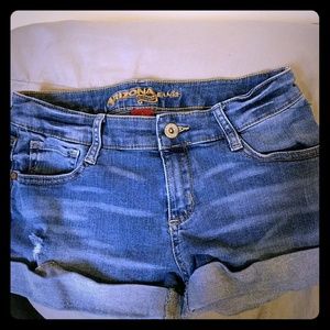 Girls blue jean shorts